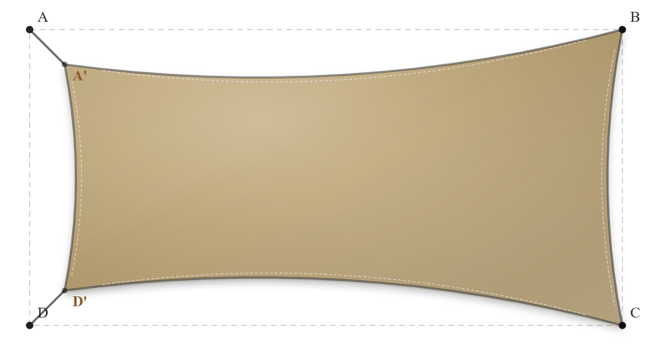 Voile d'ombrage - Forme Rectangle - Sable du désert (704 AustralMesh)