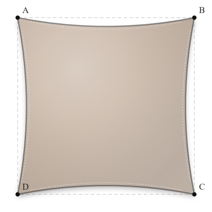 Voile d'ombrage - Forme Carrée - Beige Sablé 96-2135
