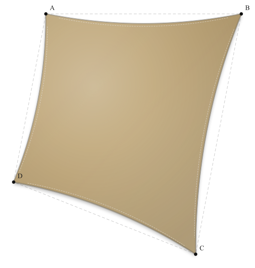 Voile d'ombrage - Forme Trapèze - Sable du désert (704 AustralMesh)