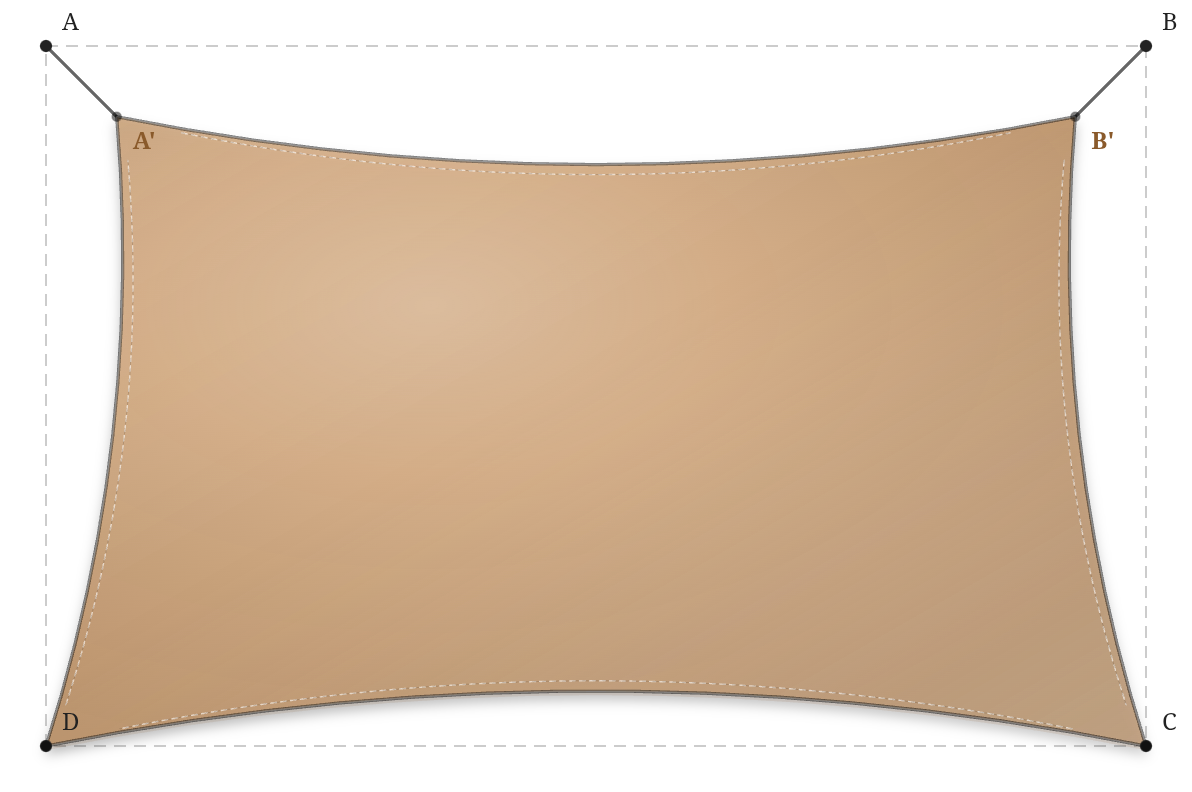 Voile d'ombrage - Forme Rectangle - Hydris 0835 Lin