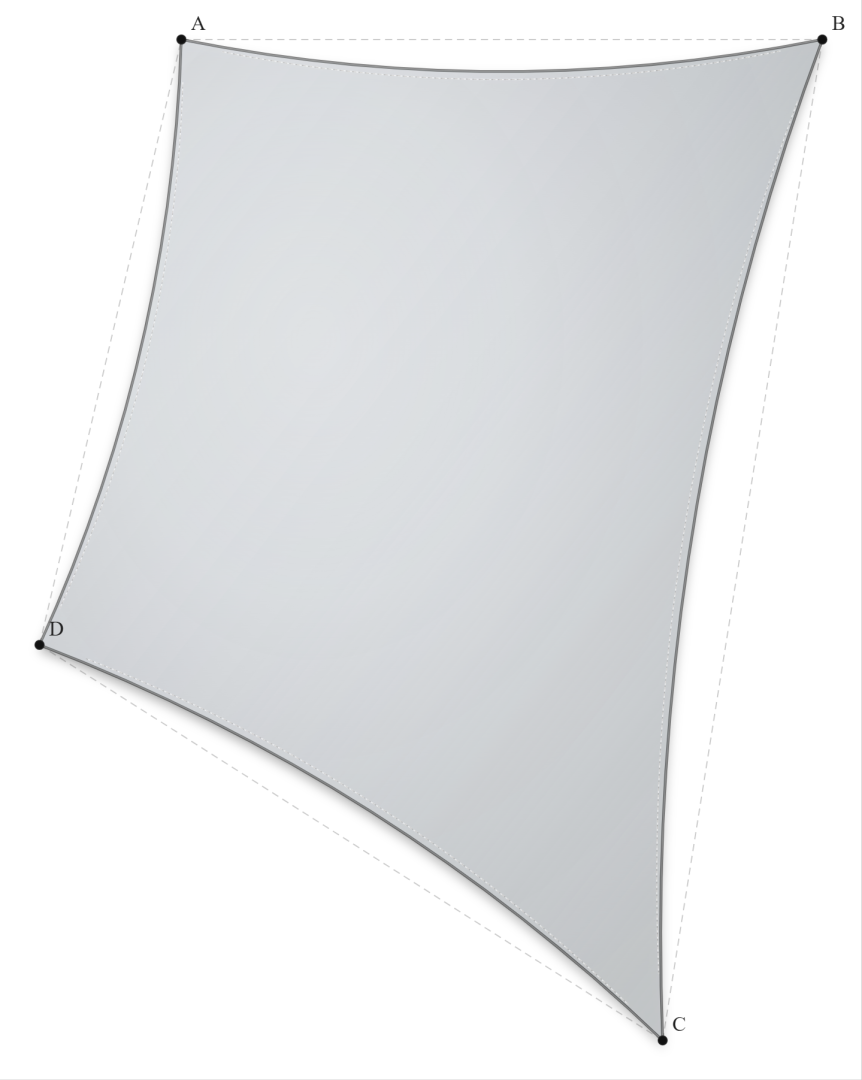 Voile d'ombrage - Forme Trapèze - Nuage 96-50272