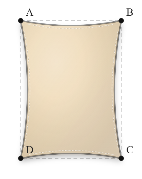 Voile d'ombrage - Forme Rectangle - Blanc Cassé 96-1103