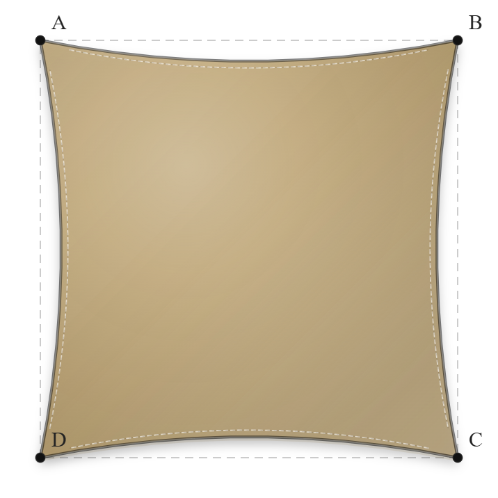Voile d'ombrage - Forme Carrée - Sable du désert (704 AustralMesh)