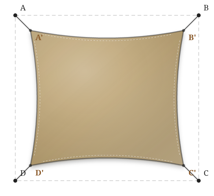 Voile d'ombrage - Forme Rectangle - Sable du désert (704 AustralMesh)