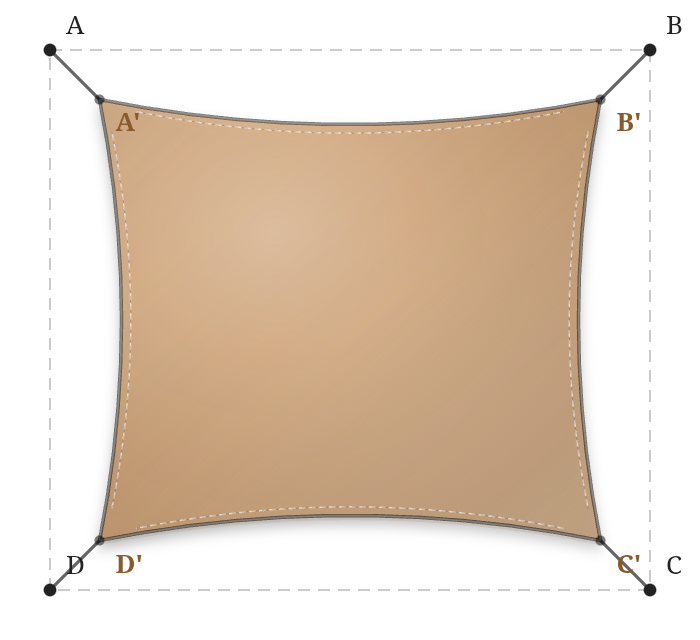 Voile d'ombrage - Forme Rectangle - Hydris 0835 Lin