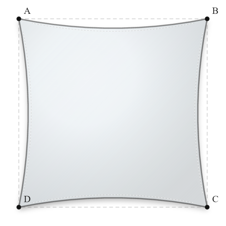 Voile d'ombrage - Forme Carrée - Blanc - 502V3-8102C