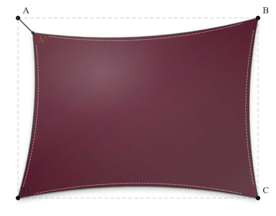 Voile d'ombrage - Forme Rectangle - Bordeau - 502V3-8284C
