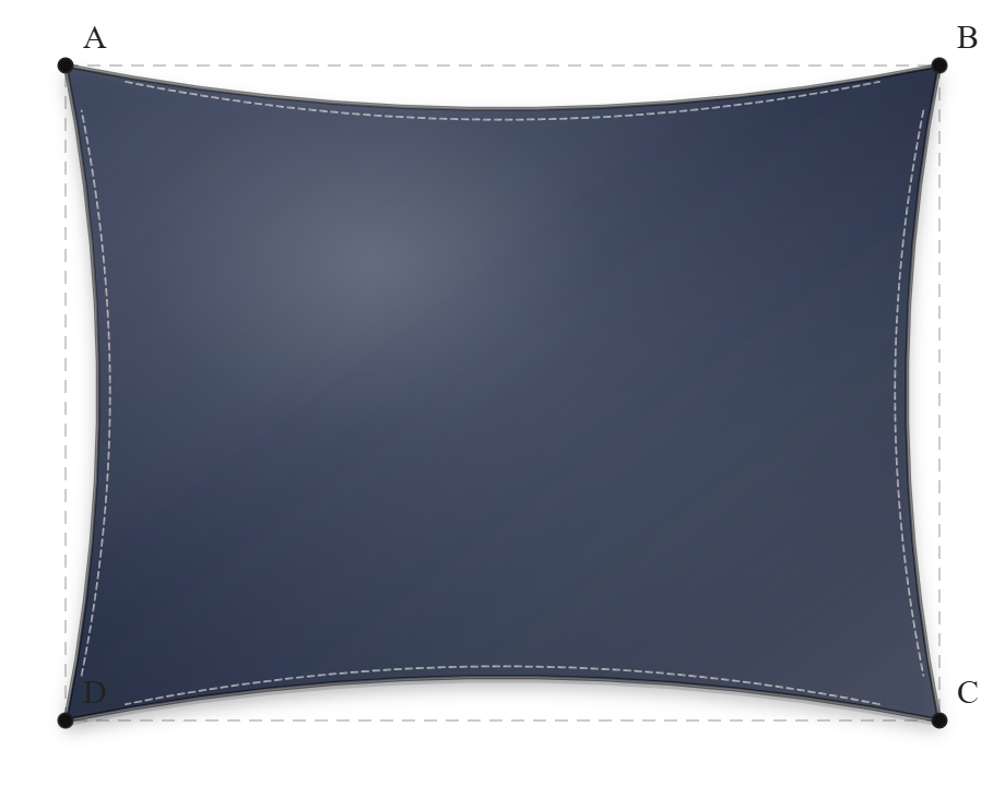 Voile d'ombrage - Forme Rectangle - Titanium - 502V3-51972C