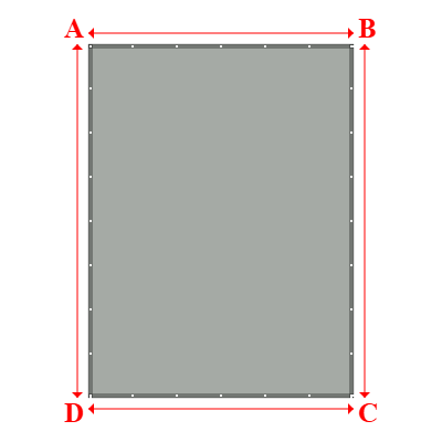 Bâche Rectangle en Protect 670 : La référence en matière de protection étanche Gris clair RAL 7038 - 3.00x4.00m