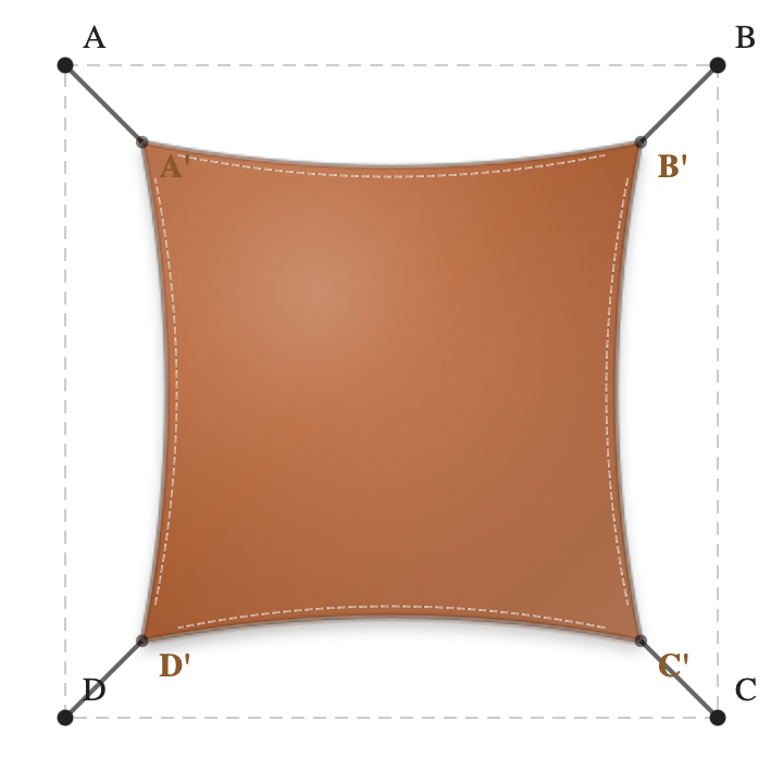 Voile d'ombrage - Forme Carrée - Caramel 96-50261