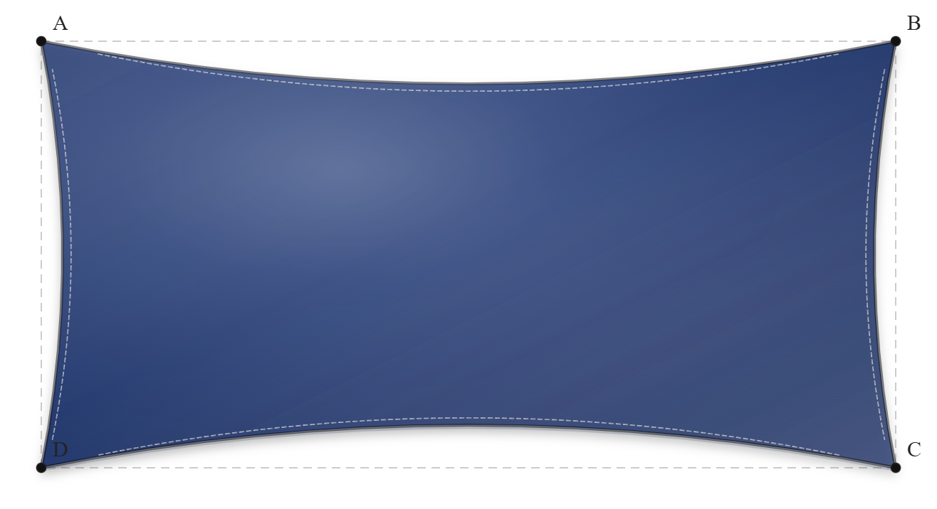 Voile d'ombrage - Forme Rectangle - Bleu nuit 96-2161
