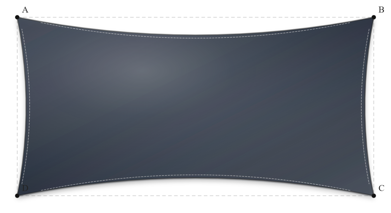 Voile d'ombrage - Forme Rectangle - Bleu marine (735 AustralMesh)