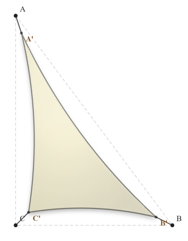 Voile d'ombrage - Forme Triangle Rectangle - Naturel (759 AustralMesh)