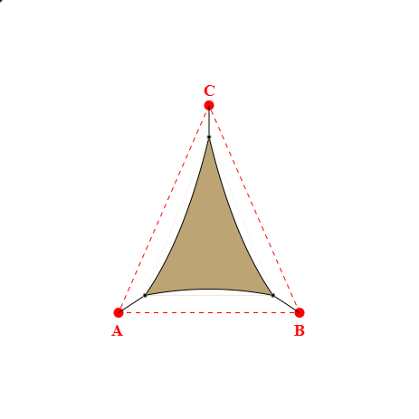 Voile d'ombrage triangle en AustralMesh - Toile d'ombrage ajourée Sable du désert (704 AustralMesh) - 1,41x1,88x1,88m