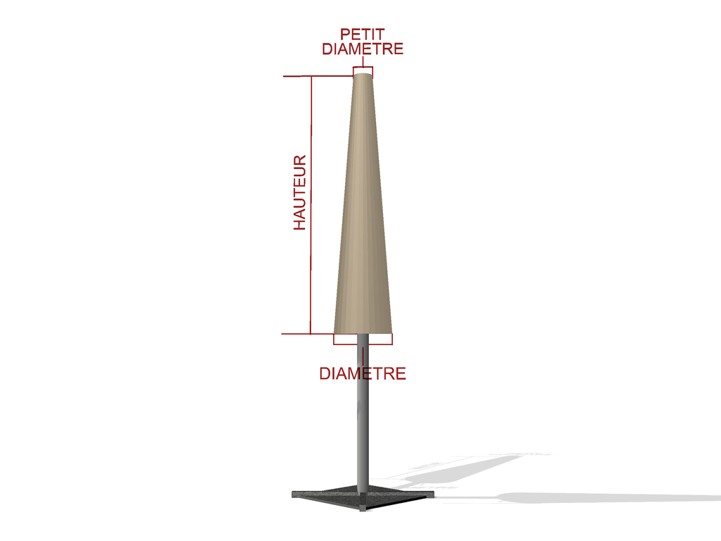 Parasol de jardin - Protect 670 : La référence en matière de protection étanche Beige ral 1015