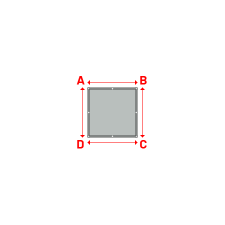 Bâche Rectangle en Soltis 502 Proof : bâche spéciale protection solaire & grand choix de coloris Galet - 502V3-2171C - 1.00x1.00m