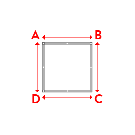 Bâche Rectangle en Protect 670 : La référence en matière de protection étanche Blanc RAL 9016 - 1.00x1.00m