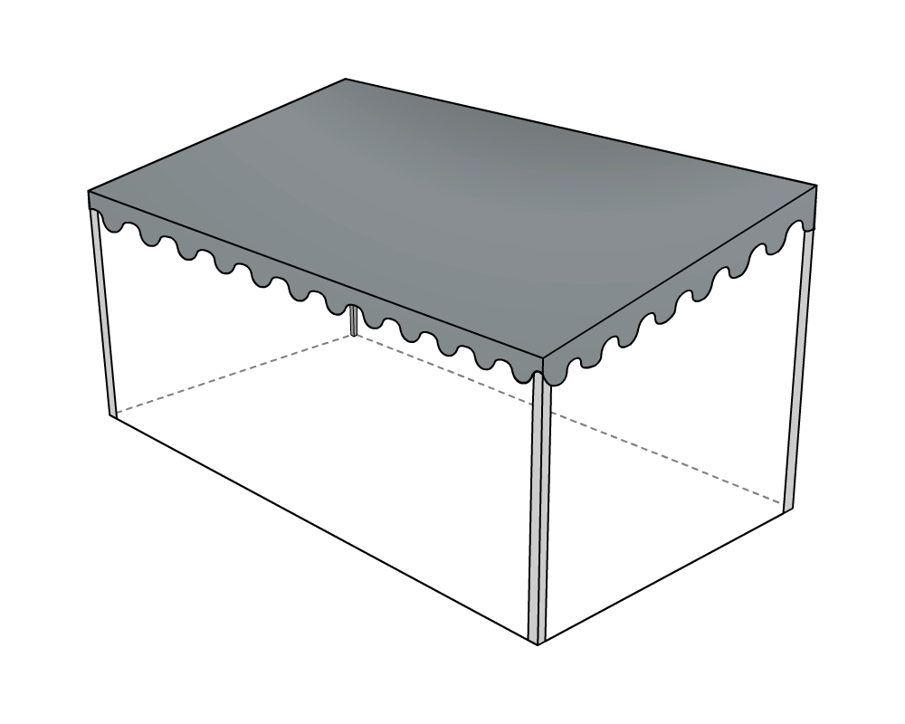 Bâche de toit pour terrasse de mobil-home