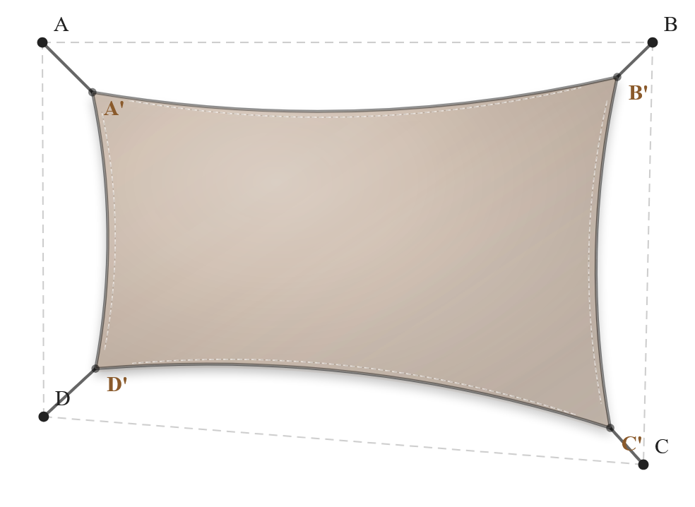 Voile d'ombrage - Forme Trapèze - Beige Sablé 96-2135