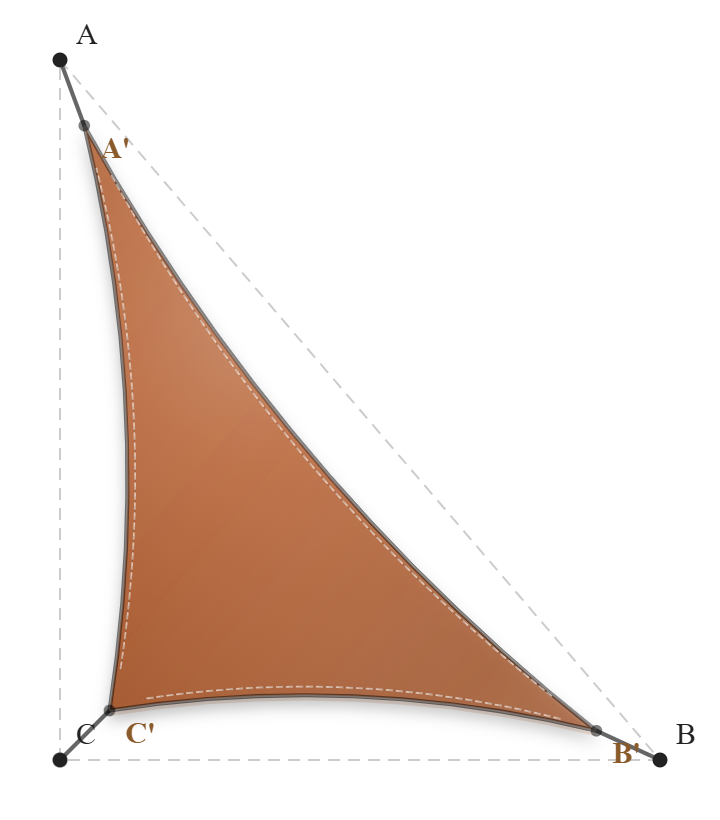Voile d'ombrage - Forme Triangle Rectangle - Caramel 96-50261
