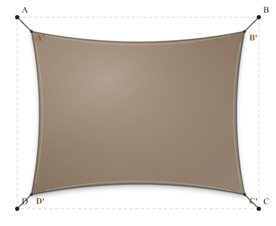 Voile d'ombrage - Forme Rectangle - Bois flotté 294 (AustralMesh)
