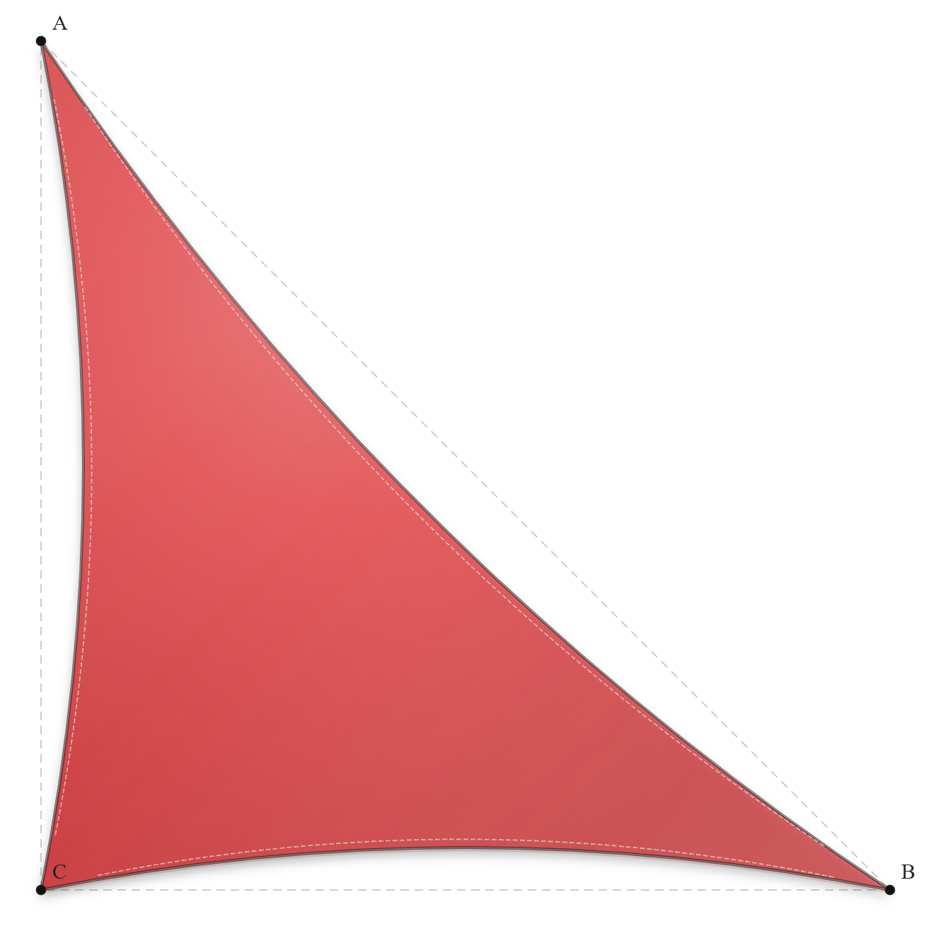 Voile d'ombrage - Forme Triangle Rectangle - Rouge Cerise (662 AustralMesh)