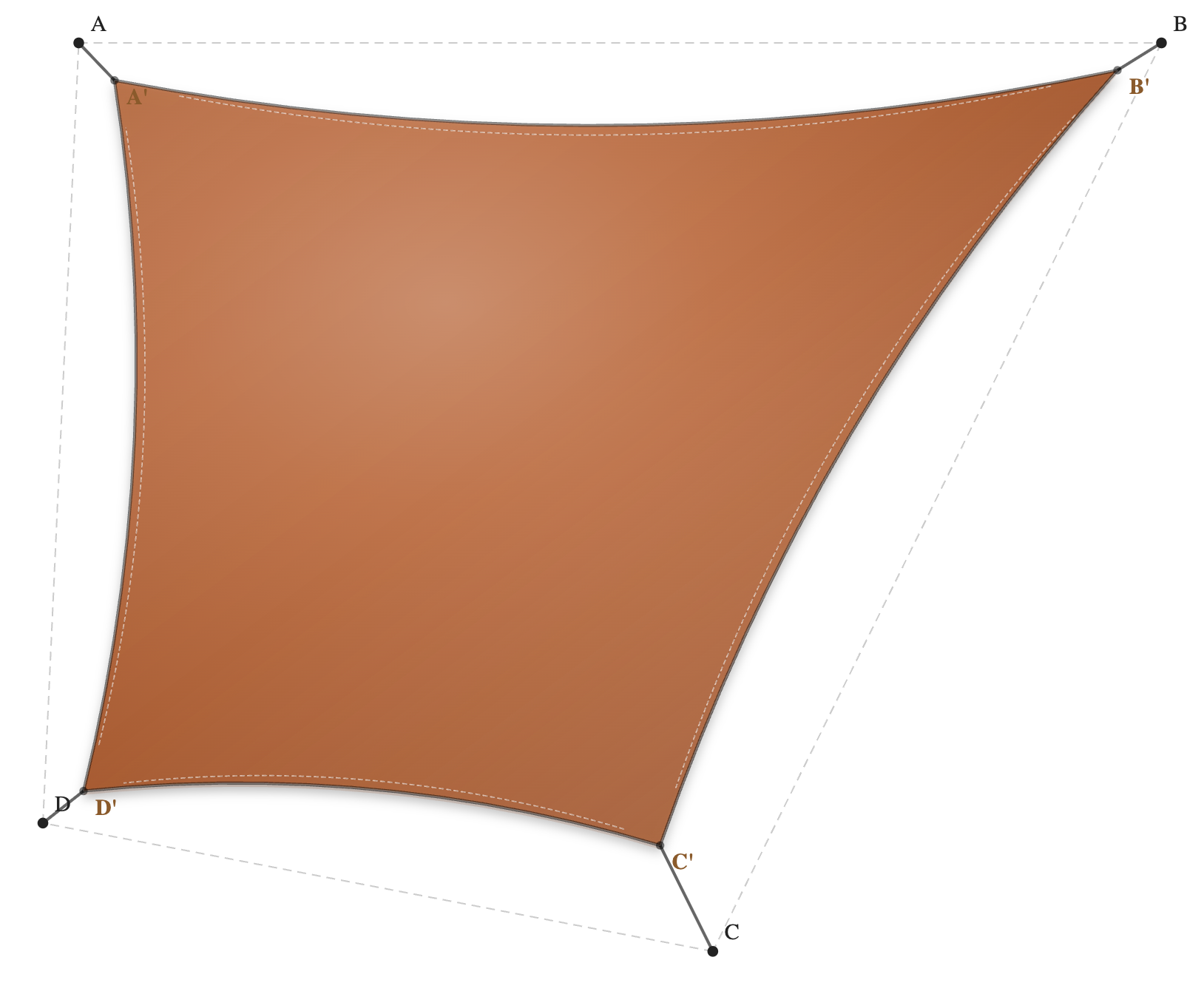 Voile d'ombrage - Forme Trapèze - Caramel 96-50261