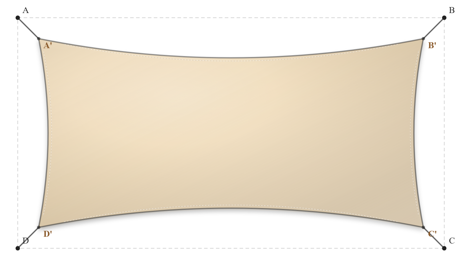 Voile d'ombrage - Forme Rectangle - Blanc Cassé 96-1103