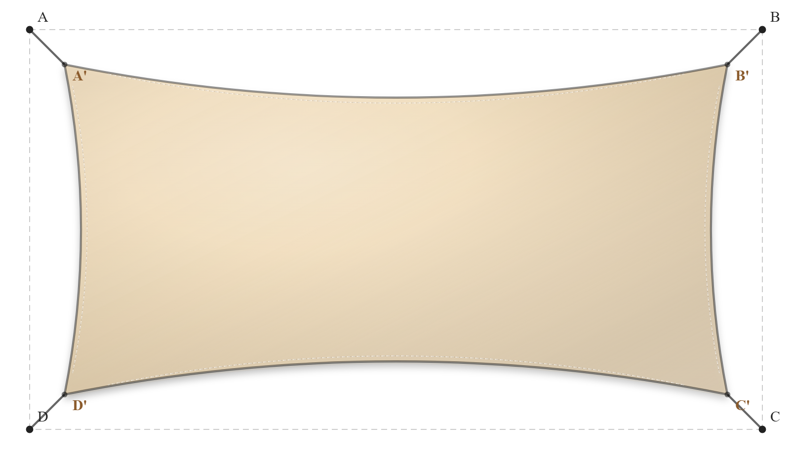 Voile d'ombrage - Forme Rectangle - Blanc Cassé 96-1103