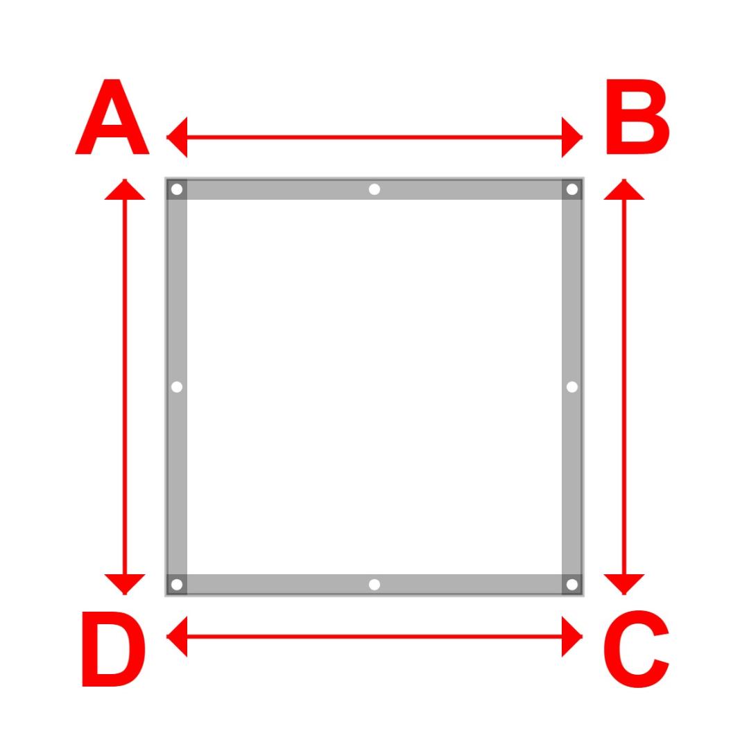 Bâche impression grand format sur mesure 100 × 100 cm – Print 550