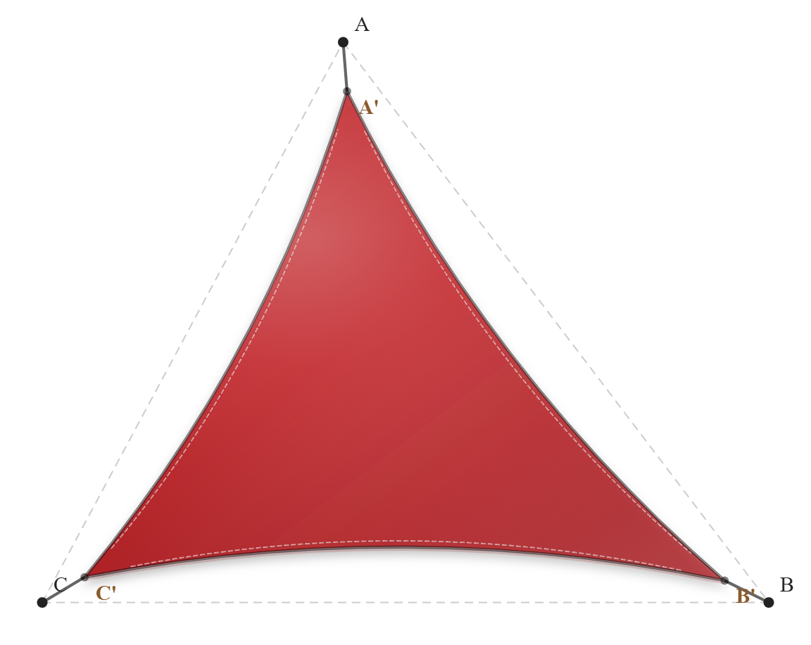 Voile d'ombrage - Forme Triangle - Rouge
