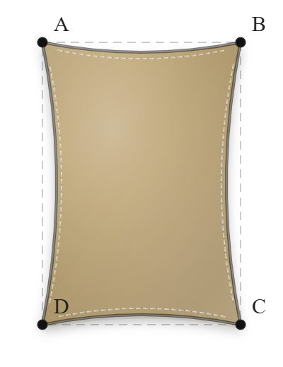 Voile d'ombrage - Forme Rectangle - Sable du désert (704 AustralMesh)