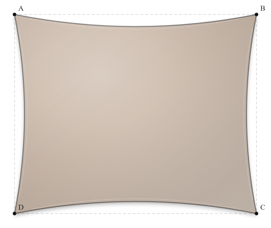 Voile d'ombrage - Forme Rectangle - Beige Sablé 96-2135
