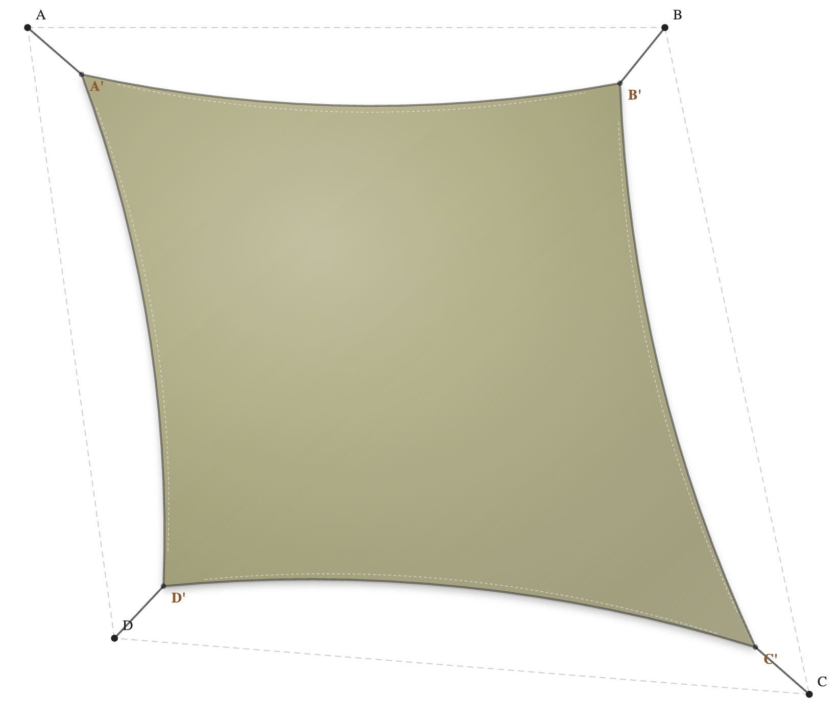 Voile d'ombrage - Forme Trapèze - Tilleul 96-50848