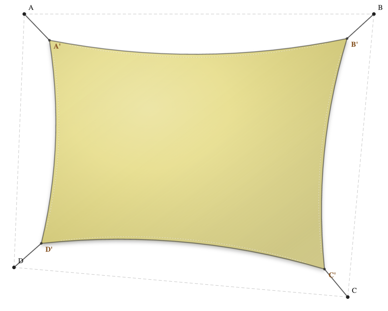 Voile d'ombrage - Forme Trapèze - Citron 96-50846