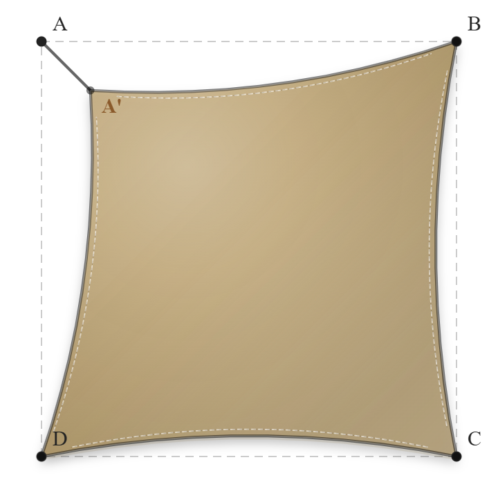 Voile d'ombrage - Forme Carrée - Sable du désert (704 AustralMesh)