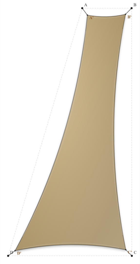 Voile d'ombrage - Forme Trapèze - Sable du désert (704 Australmesh)