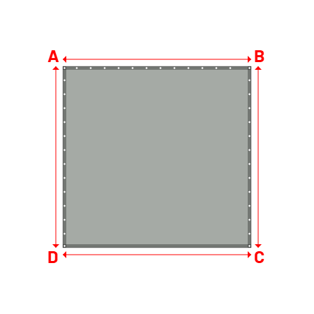 Bâche Rectangle en Protect 670 : La référence en matière de protection étanche Gris clair RAL 7038 - 2.70x2.60m