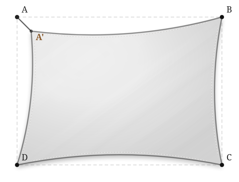 Voile d'ombrage - Forme Rectangle - Blanc Perle - 502V3-51970C