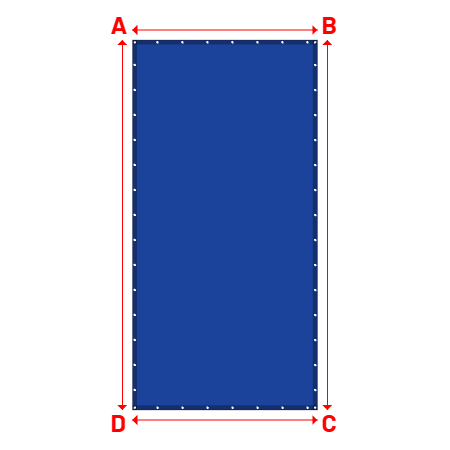Bâche Rectangle en Protect 670 : La référence en matière de protection étanche Bleu foncé RAL 5002 - 2.00x4.00m