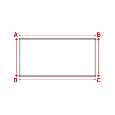 Bâche Rectangle en MaxiProtect 900 : Protection & grammage renforcé Blanc signalisation RAL 9016 - 31066 - 3.00x1.50m