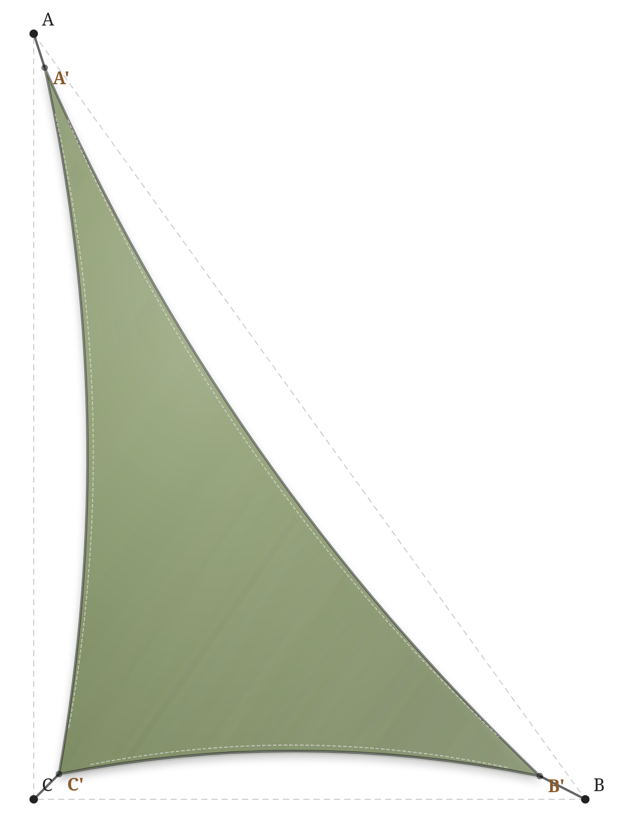 Voile d'ombrage - Forme Triangle Rectangle - Vert mousse 92-2158