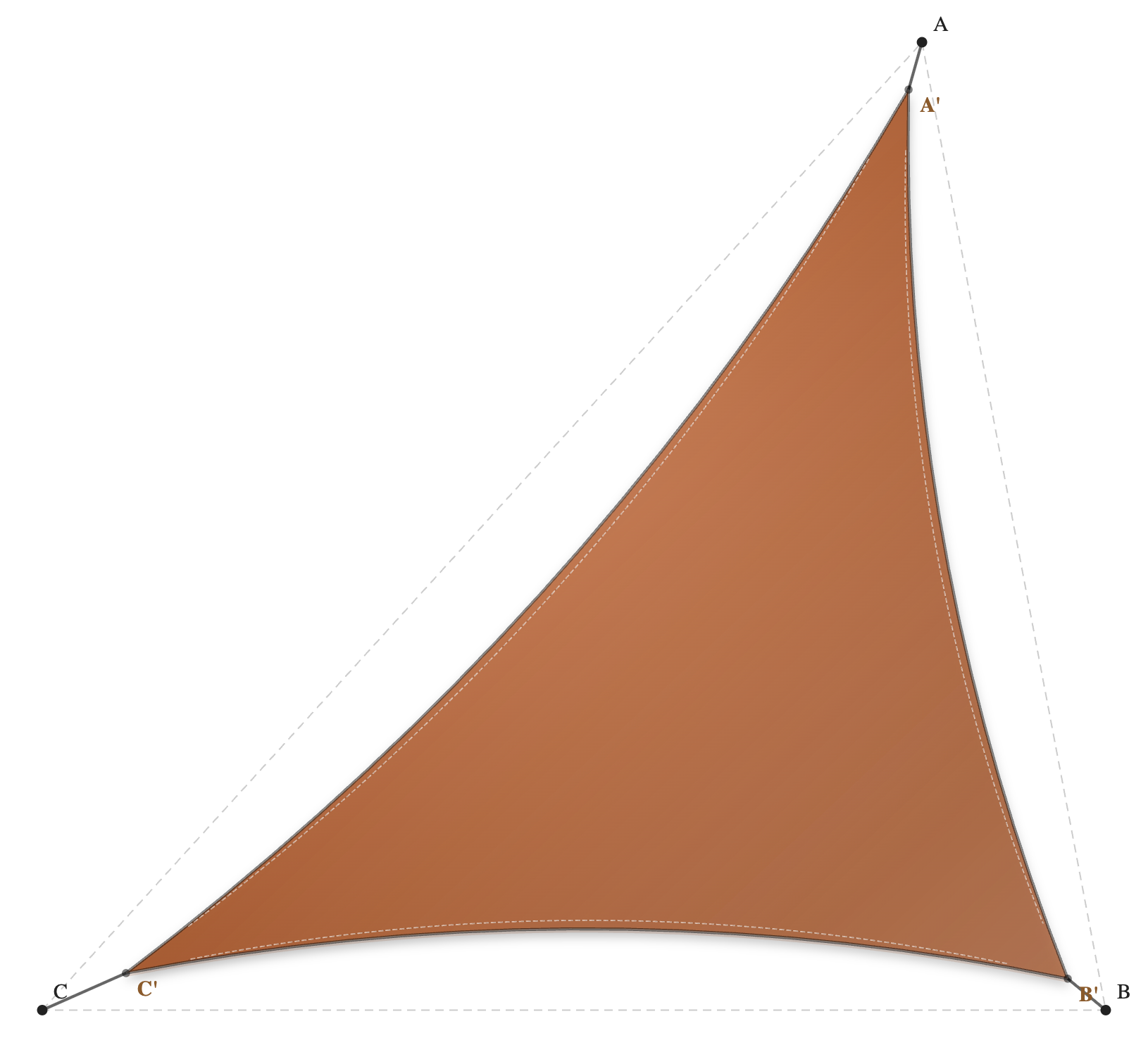 Voile d'ombrage - Forme Triangle - Caramel 96-50261