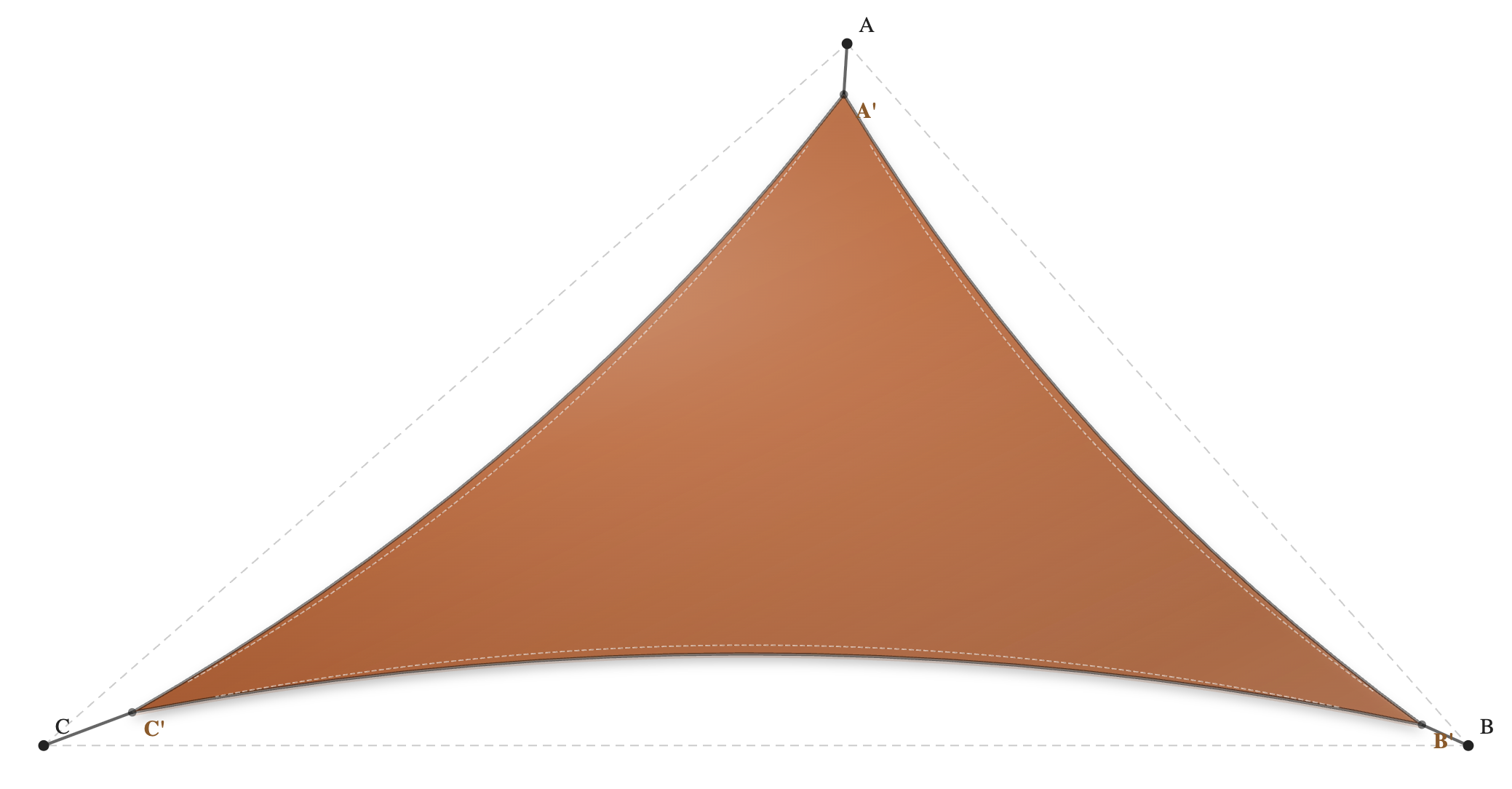 Voile d'ombrage - Forme Triangle - Caramel 96-50261