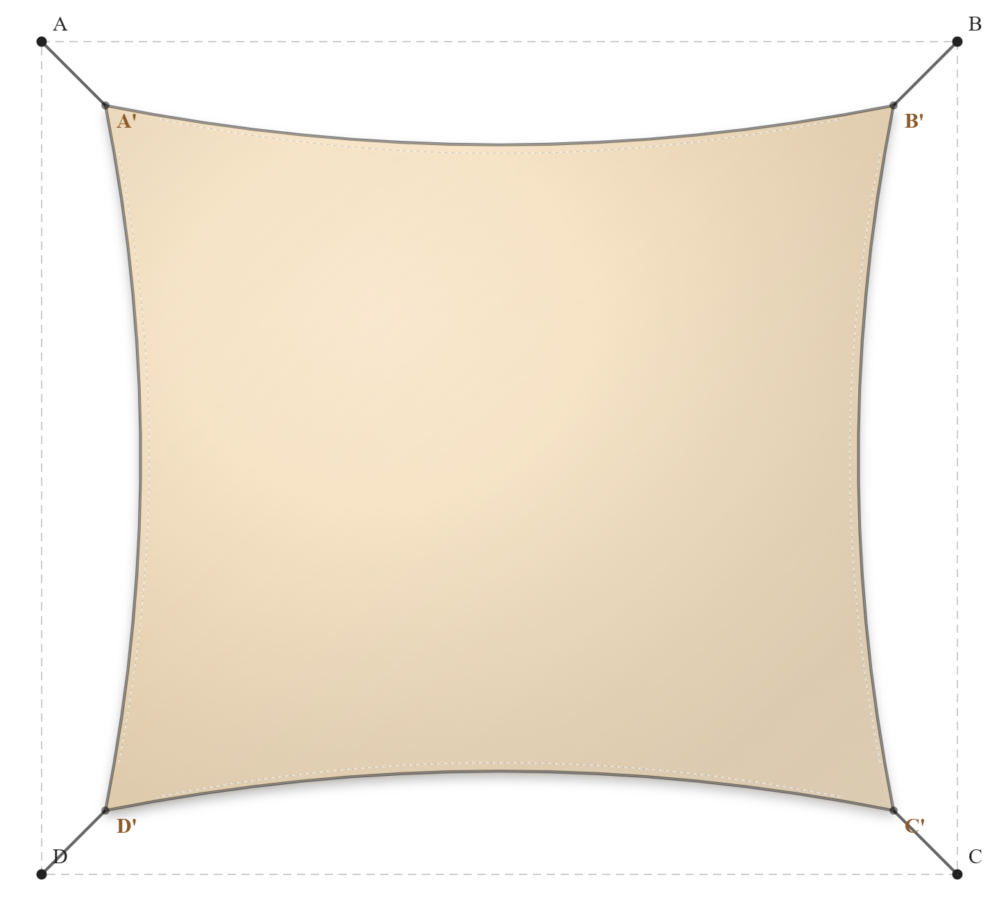 Voile d'ombrage - Forme Rectangle - Vanille 96-8861