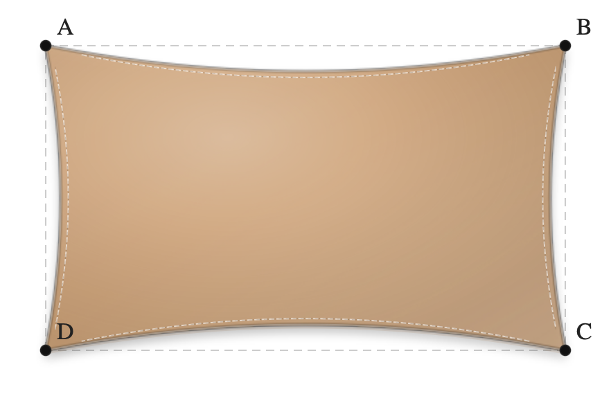 Voile d'ombrage - Forme Rectangle - Hydris 0835 Lin