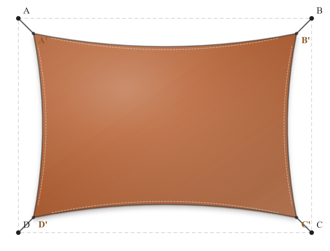 Voile d'ombrage - Forme Rectangle - Caramel 96-50261