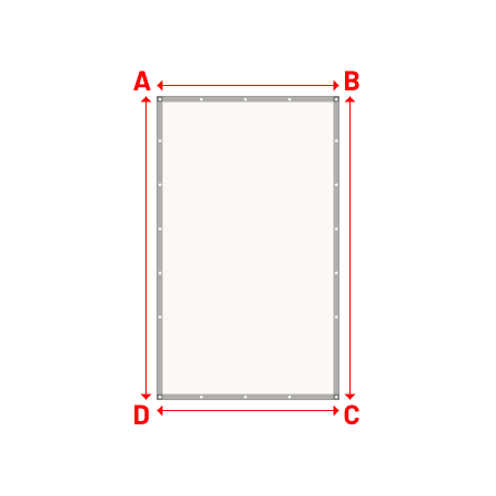 Bâche Rectangle en Soltis Perform 92 Blanc 92-2044 - 1.65x2.75m