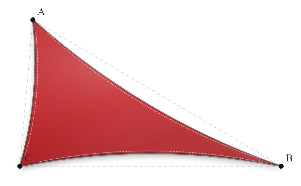 Voile d'ombrage - Forme Triangle - Rouge
