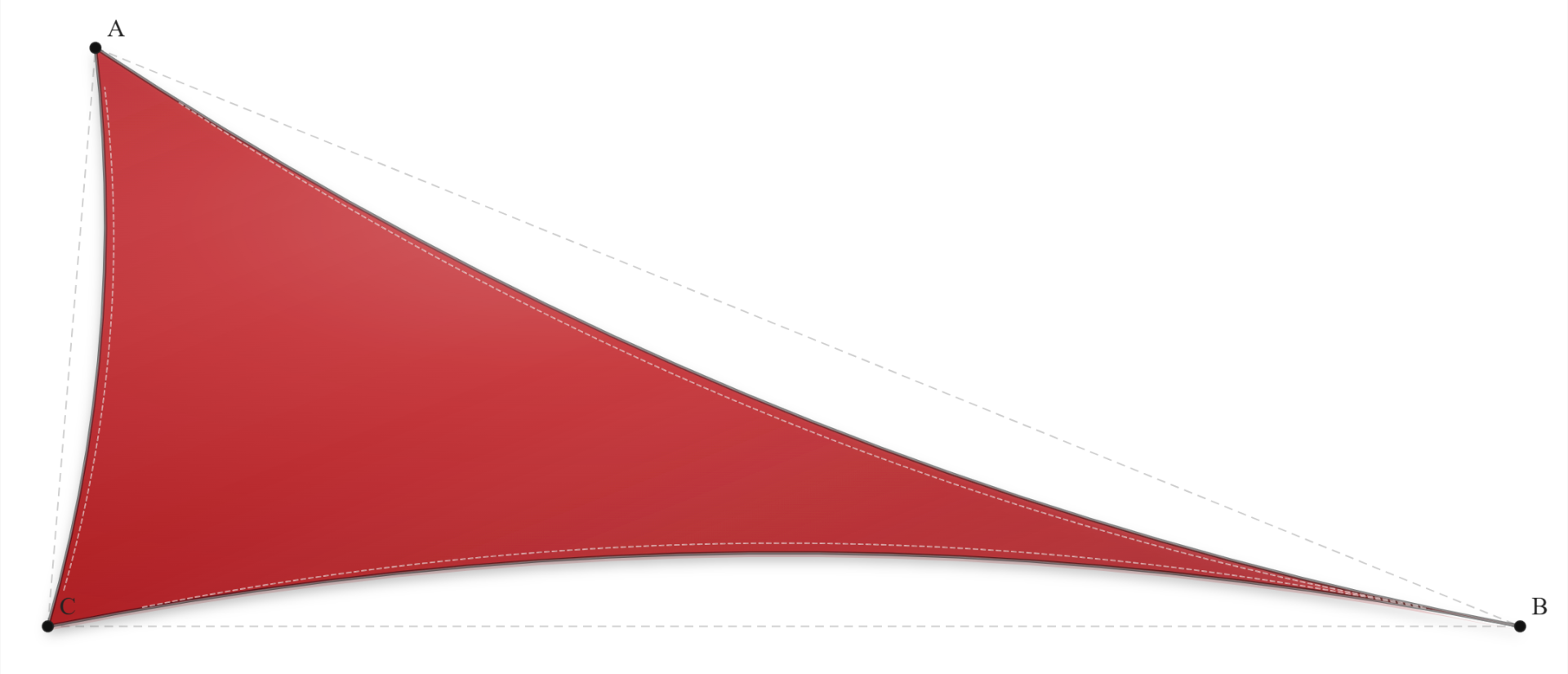 Voile d'ombrage - Forme Triangle - Rouge